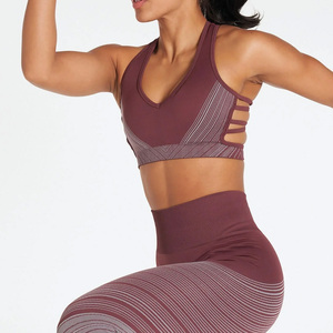 Women's Ribbed Racerback Sports <b>Bra</b> Solid Light <b>Blue</b> Breathable Eco-Friendly Quick Dry Medium Support Adjustable Straps Mesh - Product Image 4