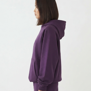 Sweat-shirt à capuche violet personnalisé pour femme, en coton, à manches longues, avec impression de lettres sur le devant, style décontracté, collection 2026 – Meilleures ventes - Product Image 2