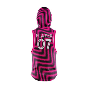 Maillots de football américain 7v7 unisexes à capuche sans manches personnalisés par sublimation, en polyester anti-humidité, imprimé géométrique, pour toutes les saisons - Product Image 2