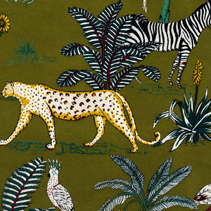 Vintage Cotton Velvet Olive Green Forestry Print Luxury <b>Curtain</b> <b>Curtain</b> Can Be Customised to Blackout Drapes in Wholesale - Product Image 1