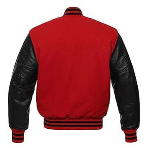 Men's Luxury Winter Letterman Jacket Varsity Style Stand Collar <b>Covered</b> <b>Button</b> Closure Quick Dry Breathable Knitted Cotton - Product Image 6