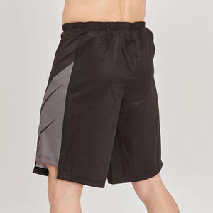 Pantalones Cortos Bermuda para Hombre, Color Verde Oliva, Estampado Geométrico, Franja Lateral Negra, Secado Rápido, Cintura Elástica, Estilo Casual Deportivo, Talle Medio, Tejido de Punto - Product Image 2