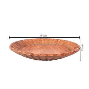 Assiette ronde en bois au design magnifique, bois poli de haute qualité pour la maison, le restaurant, l'hôtel, les mariages, les fêtes, avec taille personnalisée - Product Image 3