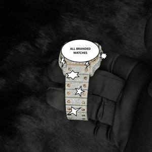 Iced Moissanite Watch | Luxury VVS Chronograph | Antique Business Sapphire Crystal | Pass Diamond <b>Tester</b> | Wholesale Approved - Product Image 5