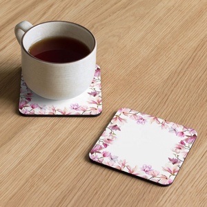 Ensemble de sous-verres en bois massif d'acacia avec support, tapis isolant imprimé pour la décoration de table à la maison, fabriqué à la main en Inde - Product Image 6