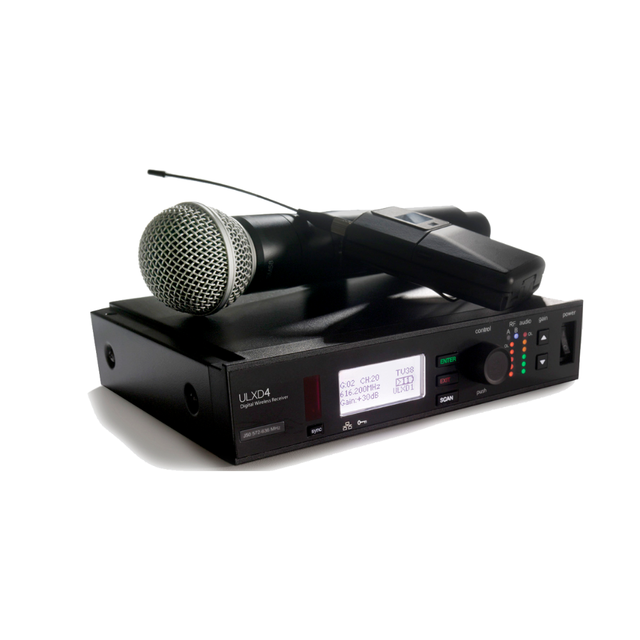 ULXD4 Digital Wireless Receiver Professional UHF Audio System Rack Mount High Performance Stable Signal Stage Broadcast Use