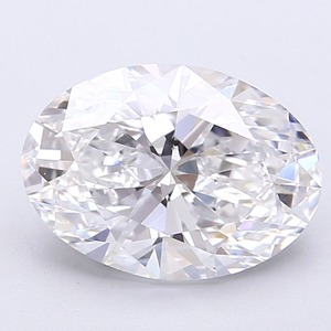 Diamant de laboratoire CVD ovale à taille brillant modifiée, 3,01 carats, couleur D, clarté VVS1, polissage excellent, certifié et durable - Product Image 1