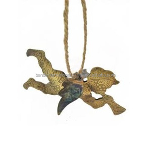 Artículo decorativo colgante de hierro con acabado dorado para decoración del hogar y otras decoraciones navideñas - Product Image 1