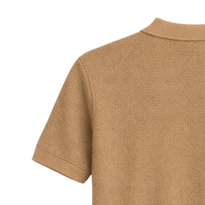 Polo en coton tricoté texturé pour homme, manches courtes, tissu doux de qualité supérieure, coupe ajustée, décontracté et élégant, idéal pour l'été, vente en gros - Product Image 6