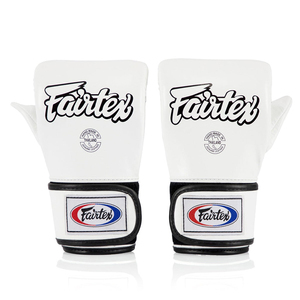 Guantes de Boxeo Fairtex Blancos Completos de Último Diseño para Entrenamiento Profesional, Guantes de Sparring Fairtex con Cierre de Correa - Product Image 1