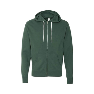 Sudadera con Capucha y Cremallera para Hombre, Color Sólido, Felpa, Estilo Casual, Corte Regular, Verde Otoño, 100% Algodón, Producción Harry Johnson - Product Image 6