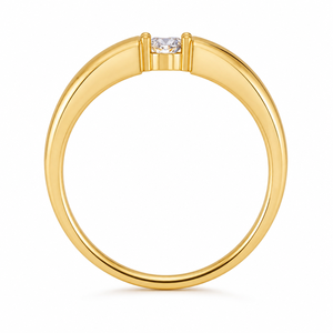 Bague de fiançailles minimaliste ronde avec diamant solitaire de laboratoire certifié IGI, or 14 carats, sertissage à 4 griffes, DEF VVS, OEM ODM, bijoux personnalisés - Product Image 2
