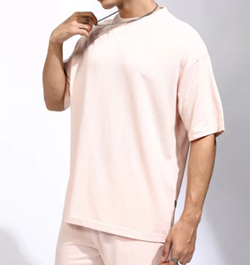 Conjunto de Dos Piezas Personalizado de Alta Calidad, Camiseta y Pantalones Cortos, Traje Deportivo de Verano, Informal, Transpirable, de Algodón, para Hombre - Product Image 5