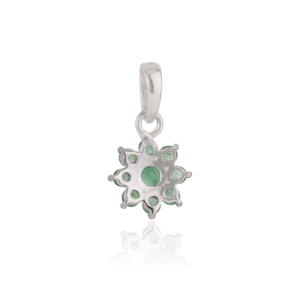 Pendentif miniature en émeraude naturelle, pierre de naissance de mai, en argent sterling 925, pour femme, bijoux pour occasions spéciales - Product Image 6