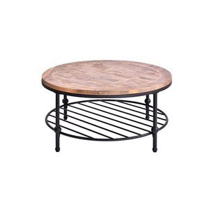 Black Metal Frame Coffee <b>Table</b> With <b>Wood</b> <b>Top</b> Durable and Stylish Enough to Use in the Kitchen Living Room Basement <b>Table</b> - Product Image 1