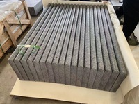 Offre Spéciale pas cher 50mm d'épaisseur flambé Angola noir granit escalier bande de roulement extérieur prix de l'étape