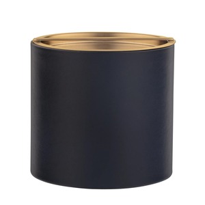 กระติกน้ำแข็งเก็บความเย็นสีดำแบบทันสมัย พร้อมฝาปิดโลหะสีทองทรงกลม ดีไซน์หรูหราสองสี ดำและทอง - Product Image 6