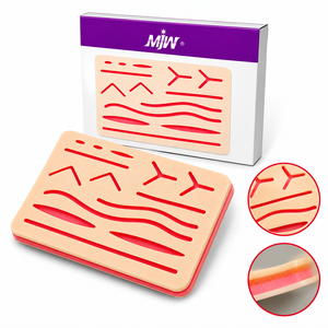 Coussin de suture en silicone médical réutilisable et autoclavable, modèle d'entraînement aux plaies, simulateur de pratique chirurgicale manuelle - Product Image 3