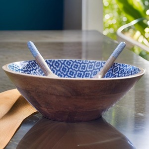 Bol en bois pour salade de fruits, bol de service et de mélange, article de restauration domestique, vaisselle de style simple, décoration de table, bols de service alimentaire - Product Image 5
