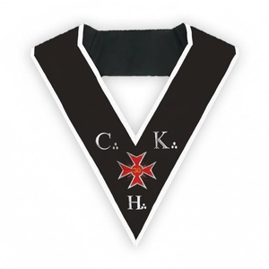 สายสะพายอัศวินคาโดช CKS CKH ลายกางเขนเทมพลาร์ ระดับ 30 ศักดิ์สิทธิ์ แบบสกอตแลนด์  ปักด้วยเครื่องจักร sautoir-30e-degre-reaa-cks-croix - Product Image 6