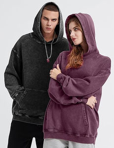 Women Oversized <b>Hoodie</b> Acid Wash Vintage Hooded Sweatshirt Cotton Basic <b>Hoodie</b> Spring <b>Trendy</b> Streetwear Purple <b>Trendy</b> Cloth 2025 - Product Image 5