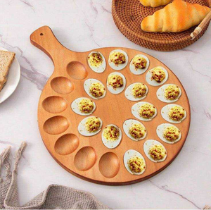 Planche à découper et à servir le fromage multifonctionnelle double face, plateau à œufs à 24 trous, outil de cuisine de haute qualité - Product Image 1