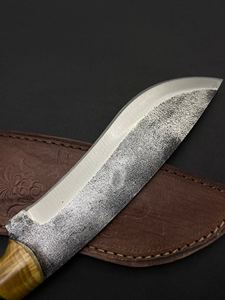 Cuchillo de Caza Jexa Jexa-HC-171, Acero 5160, Hoja Fija, Borde Parcialmente Serrado, Mango de Madera Epoxi, Funda de Cuero - Product Image 3