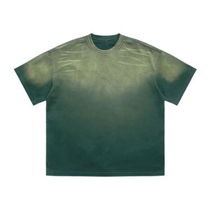 Camiseta Personalizada para Hombre, de Alta Calidad, Corte Ajustado, Diseño Vintage con Lavado Ácido, Estilo Oversize Boxy Snow College - Product Image 6