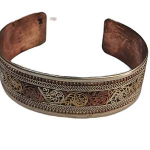 Asthamangal New Arrival Elegant and Stylish Seven Chakra Wide <b>Copper</b> Charm Religious <b>Bracelet</b> Handmade From Nepal for Women - Product Image 6