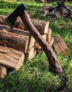 Hacha de Construcción Hecha a Mano con Acero al Carbono Forjado, Grado Industrial, Alta Calidad, Directo de Fábrica, para Campismo al Aire Libre - Product Image 2