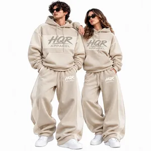 Conjunto Deportivo de 2 Piezas de Alta Calidad, Ecológico, 100% Algodón, Grueso, Personalizable, Unisex, Moda Urbana - Product Image 3