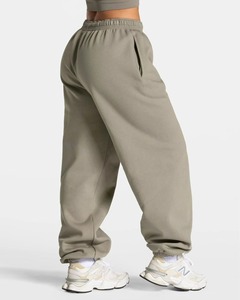 Custom Women's Winter Casual Solid Breathable Regular Fit <b>Boot</b> Cut Drawstring Closure French Terry Sweatpants Yoga Trousers - Product Image 4