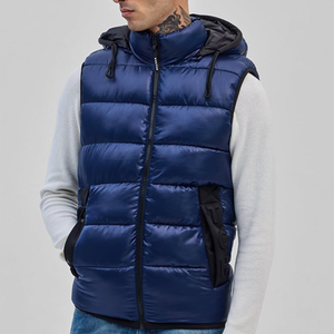 OEM Custom Men Plus Size Winter Quilted <b>Jacket</b> Waterproof Windbreaker Zipper Hoodie Embroidered Casual Snow Wear puffer hiking - Product Image 1