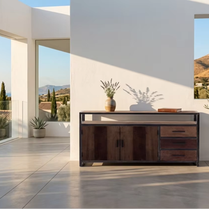 Guindo Eco-Friendly Durable Solid Wood Dresser with Rattan Drawer Front Scandinavian Style Cabinet for Resort and Villa Interior - Product Image 3