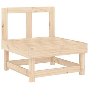 โซฟาไม้สนแท้ ผ้าอ๊อกซ์ฟอร์ด และใยฝ้าย PP สีเบจ โซฟาขนาดกลางสำหรับสวน - Product Image 6