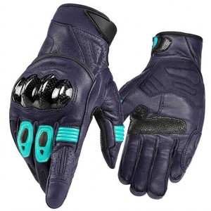 Motorbike Leather <b>Gloves</b> Short Cuff Biker Gear <b>Touchscreen</b> Compatible USA Europe Market Wholesale - Product Image 5