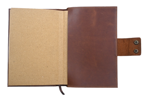 Genuine Leather Hard Cover Stylish Tan Snap Closure Organizer/Planner Spiral Refillable 100 Sheets Gift <b>Journal</b> with Pen Holder - Product Image 5