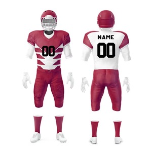 Ensemble de maillots de football américain personnalisés, uniforme sublimé, vêtements de sport d'équipe, tissu respirant, résistant, pour entraînement, club, match - Product Image 1