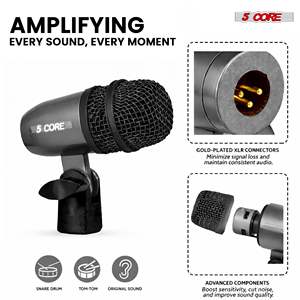 ไมโครโฟน 5Core Snare Mic XLR แบบคาร์ดิออยด์ สำหรับกลองทอม กลองคิก และเครื่องดนตรี - Product Image 4