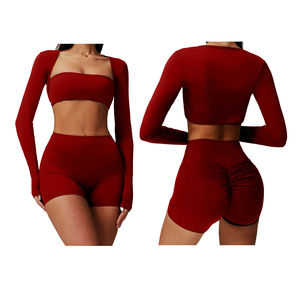 High Quality Eco-Friendly <b>Waterproof</b> Sports Bra & <b>Leggings</b> Two Piece Set <b>for</b> <b>Women</b> Yoga Workout Gym Fitness Spandex/Polyester - Product Image 4