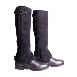 Protège-jambes en cuir durables pour chevaux, avec sangle réglable, pour l'entraînement équestre en extérieur - Product Image 1