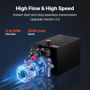 Centralina Idraulica da 12 Quarti a Doppio Effetto per Pompa Ribaltabile, Pressione Massima 3200 PSI, Ricambi per Attrezzature di Movimentazione Materiali - Product Image 5