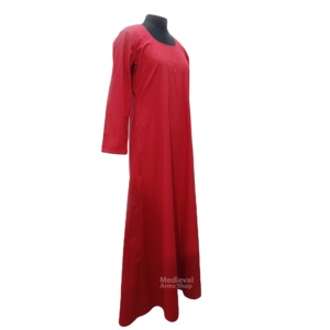 Túnica Roja Medieval Bordada a Mano para Mujer, Manga Larga, Disfraz Vikingo Renacentista, Costura Histórica, Ropa para Reenactment - Product Image 4