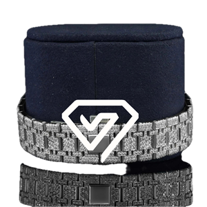 Montre en or rose bicolore 41 mm entièrement pavée de diamants Moissanite, montre de luxe à l'aspect diamant pour homme - Product Image 2
