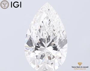 Diamante de Laboratorio CVD de 3.00 Quilates con Corte Pera, Brillo Eterno, con Certificado IGI, Color E, Claridad VVS1, Ideal para Anillo de Compromiso - Product Image 1