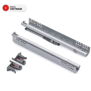 Correderas Inferiores Ajustables de Cierre Suave, Correderas de Cajón de Metal de Extensión Completa de Alta Resistencia - Product Image 1