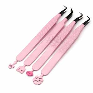 Pinzas para Pestañas con Diseño Personalizado, Agarre de Diamante, Acero Inoxidable de Primera Calidad, Punta de Fibra, Logotipo Privado - Product Image 3