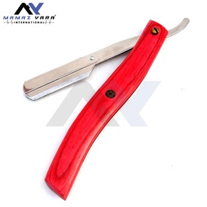 Rasoir de barbier classique avec manche en bois, lame droite en acier inoxydable, outil de rasage humide, personnalisation OEM pour usage facial, vente en gros en vrac - Product Image 5