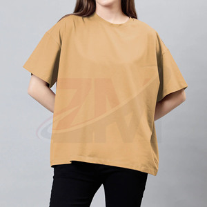 เสื้อยืดคอกลมแขนสั้นทรงหลวมสำหรับผู้หญิง สีพื้น ไซส์ใหญ่ ทรงหลวม สไตล์ทุกฤดูกาล - Product Image 2