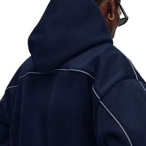 Sudadera con Capucha Premium para Hombre, Talla Grande, con Ribete en Contraste, Forro Polar Ecológico, Resistente al Viento, 280g, Logotipo Personalizado, Costura Invertida - Product Image 4